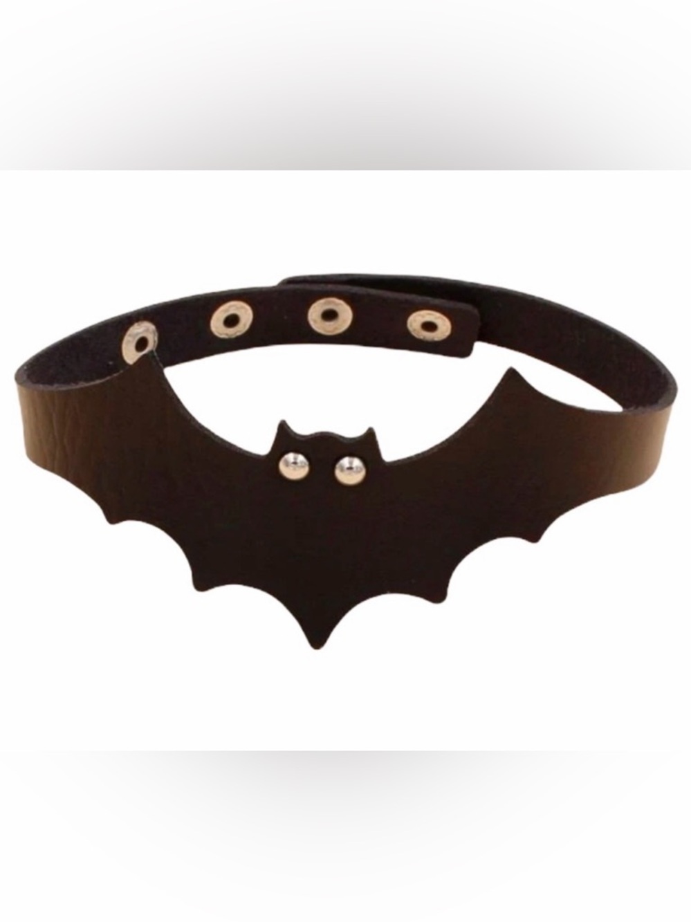 🎃 Necklace Choker 12”-14.5” Gothic Bat Black